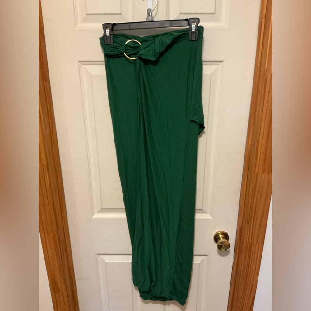 Green top and Maxi Skirt set